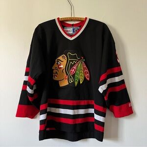 Vintage‎ Chicago Blackhawks NHL Jersey Y2K Size Medium Made in Canada